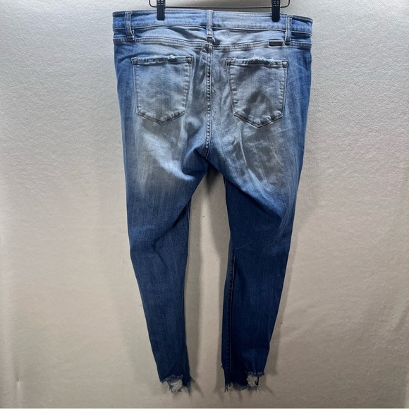KanCan Distressed Trashed Jegging Womens XL Blue Denim Stretch Cute Comfy 2863 - Picture 8 of 10